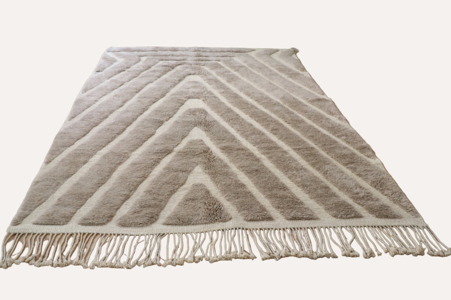 Beni Mrirt Berber Teppich Taupe 208x317 cm