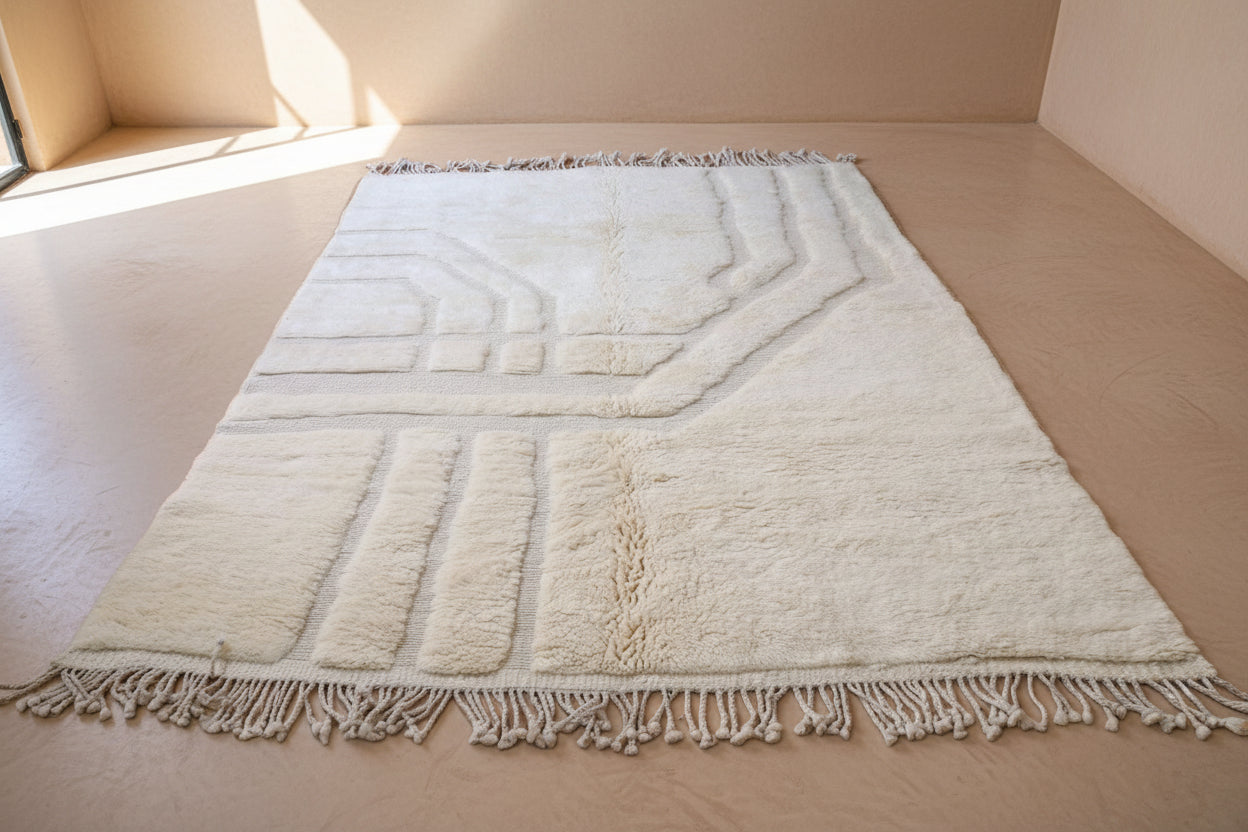 Beni Mrirt Teppich Grid 210x305 cm