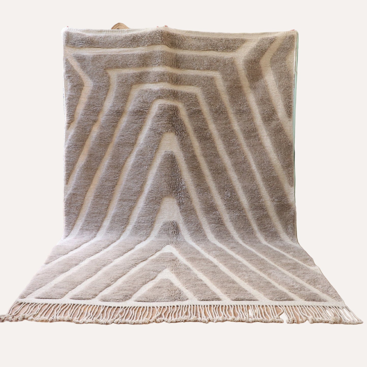 Beni Mrirt Berber Teppich Taupe 208x317 cm