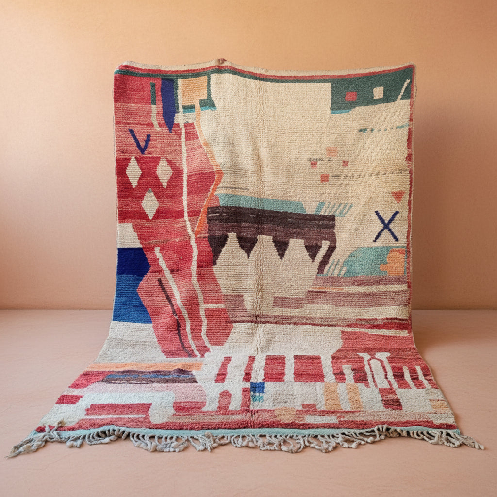 Boujaad Berber Teppich bunt 200x304 – Touda Artisans