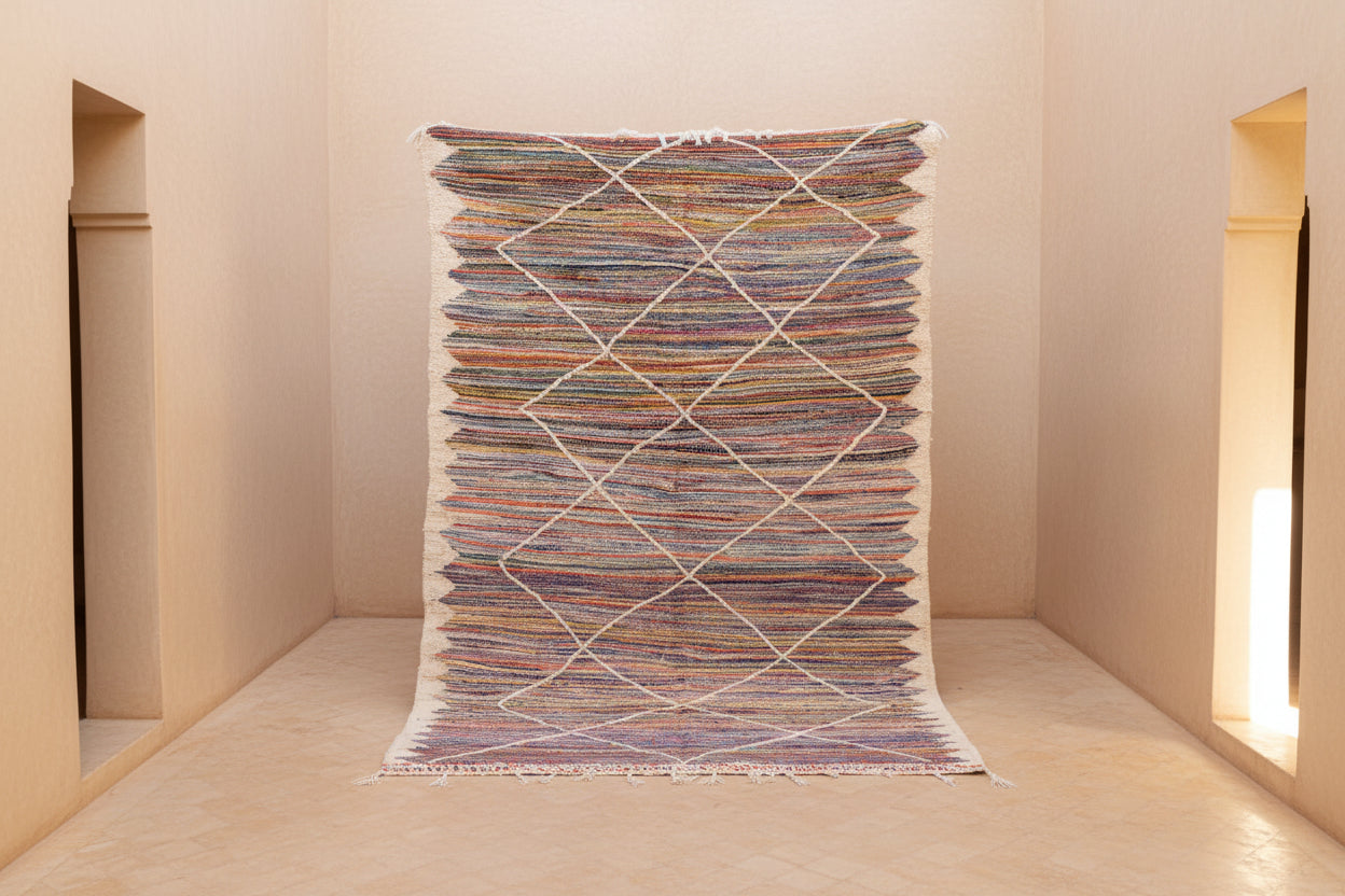 Boujaad Kelim Schurwolle Teppich 155x245 cm