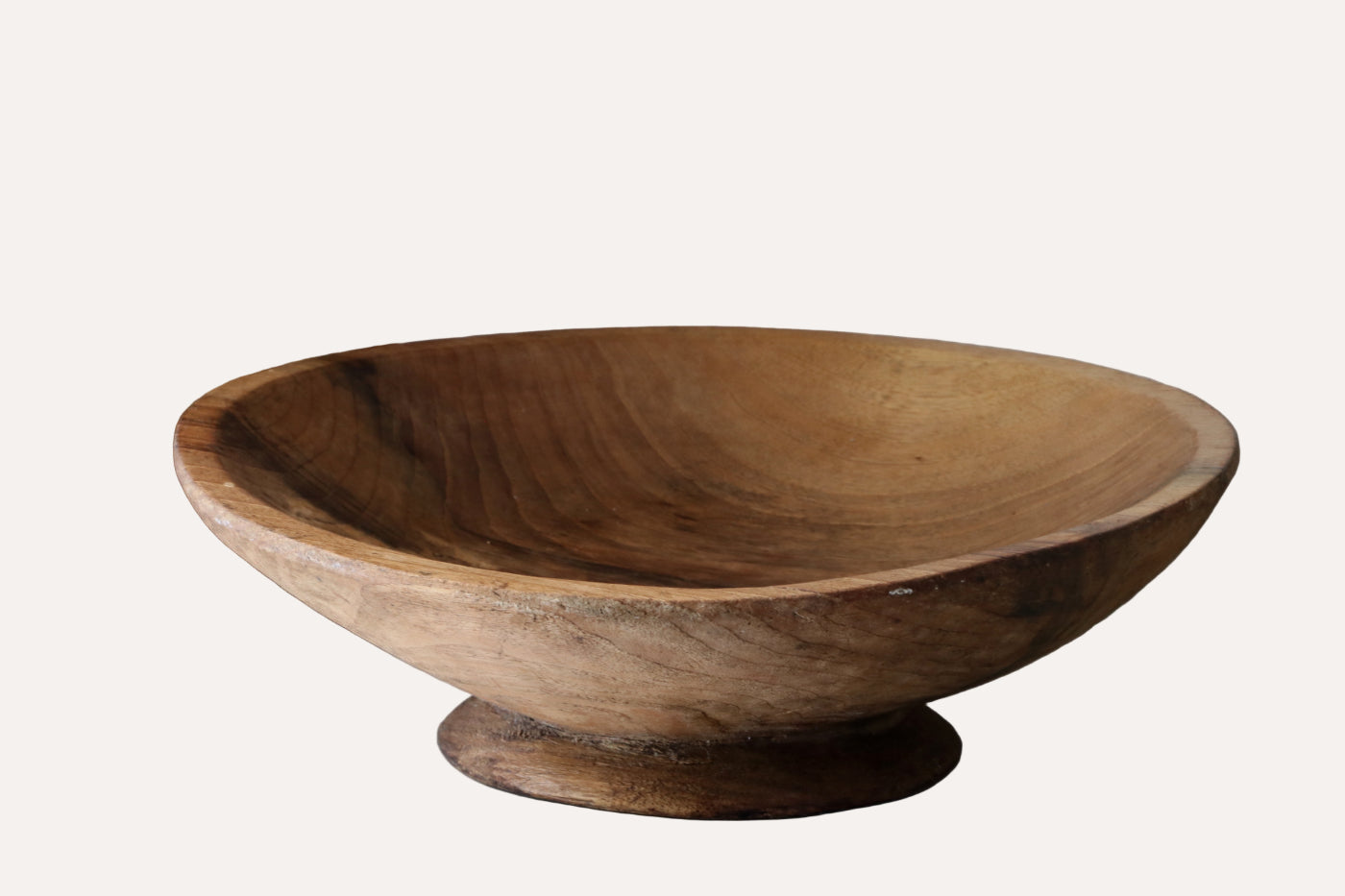 Rustikale Holzschale Walnussholz Ø 37cm