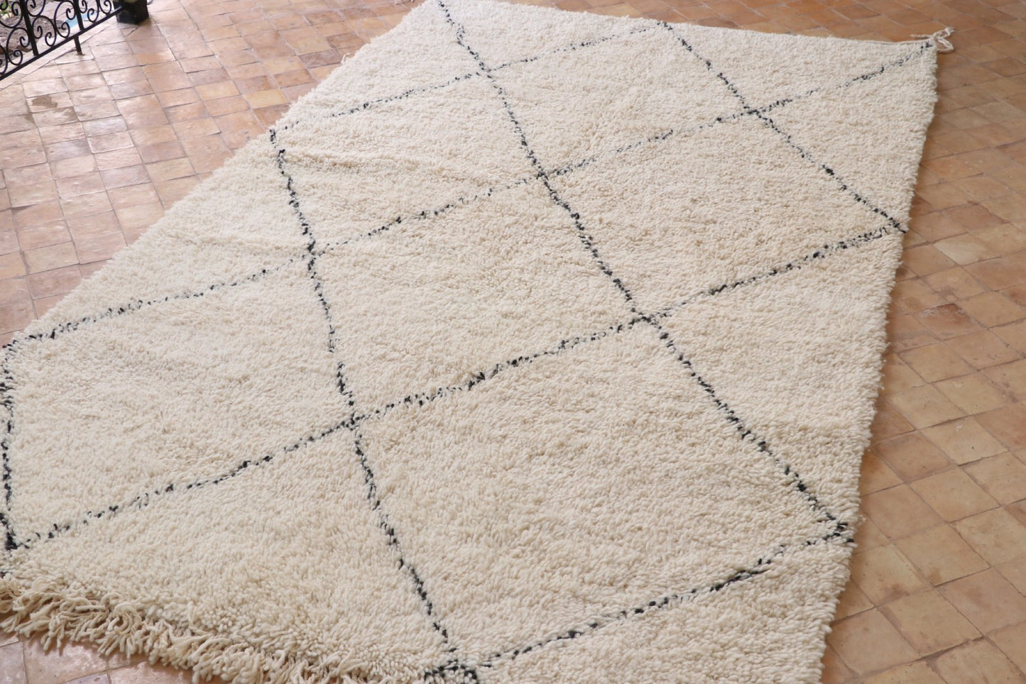 Original Beni Ourain Teppich 149x200 cm Raute