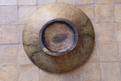 Alte rustikale Holzschale Walnussholz Ø 37cm