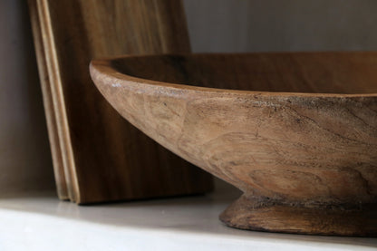 Alte rustikale Holzschale Walnussholz Ø 37cm