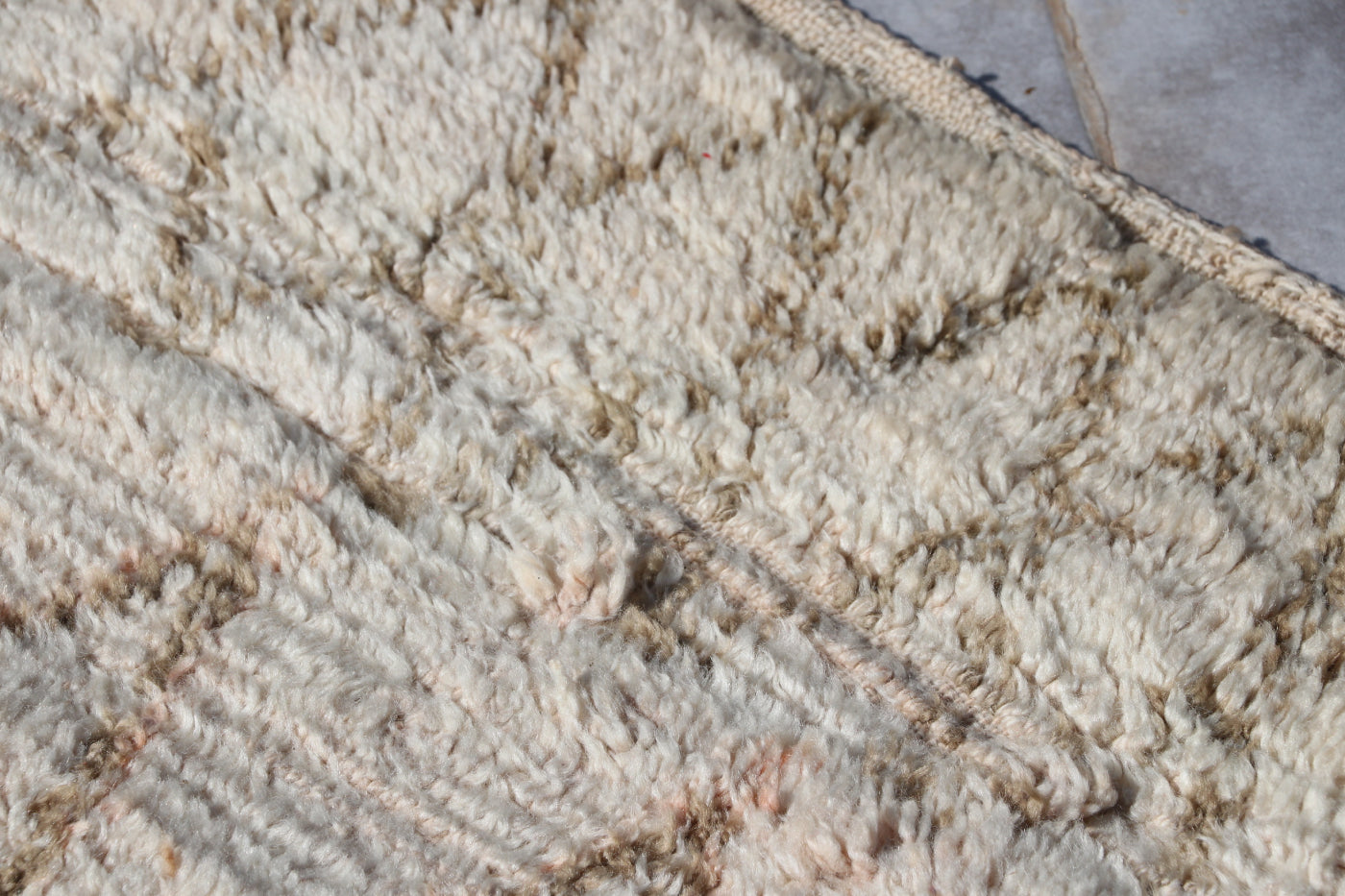 Vintage Beni Ourain Berberteppich 198x268 cm Rauten