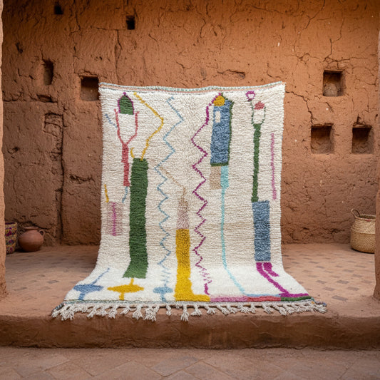 Azilal Teppich bunt aus Marokko original aus Herkunftsregion