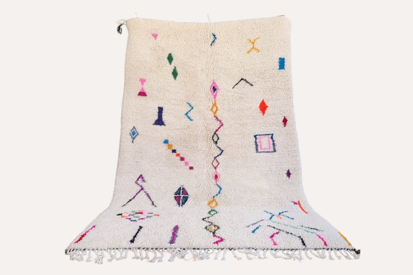 Beni Ourain diamond pattern black from 60x90 cm