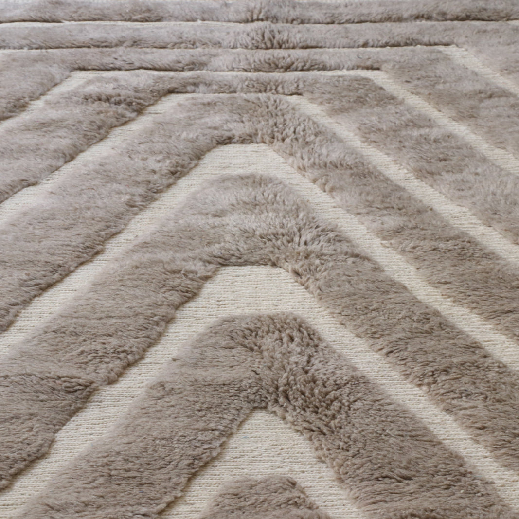 Beni Mrirt Berber Teppich Taupe 208x317 cm