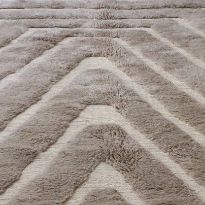 Beni Mrirt Berber Teppich Taupe 208x317 cm