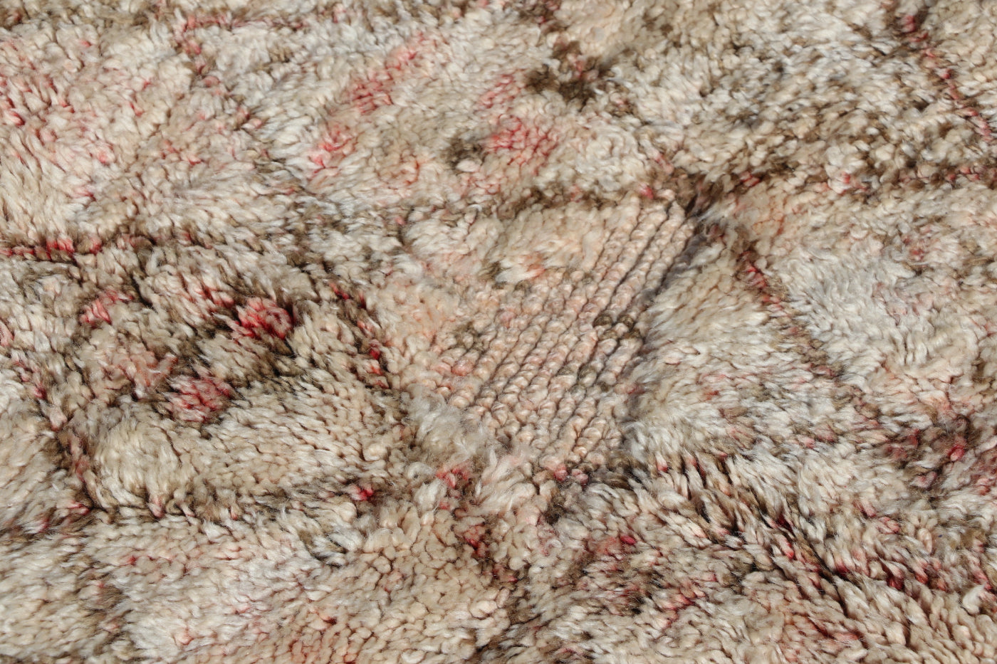 Vintage Beni Ourain Berberteppich 198x268 cm Rauten