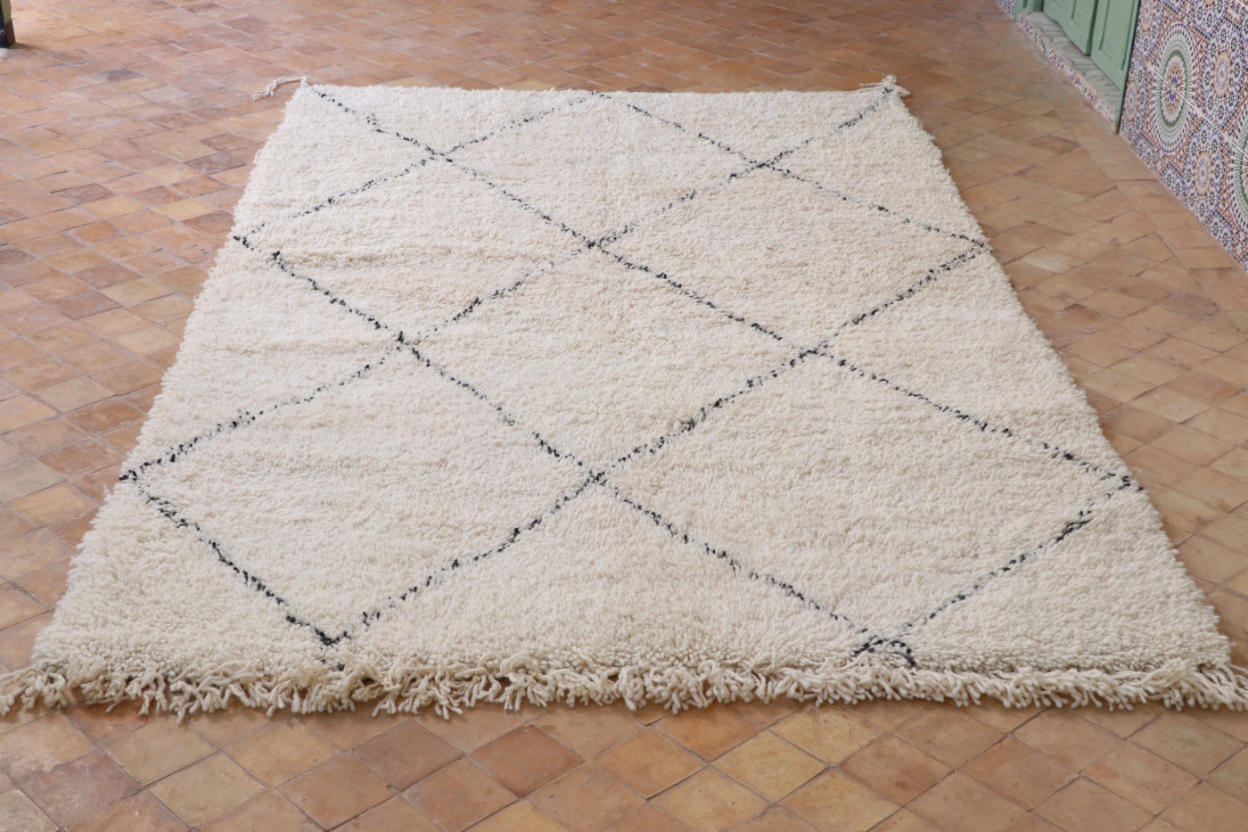 Beni Ourain Teppich 150x247 cm Rauten