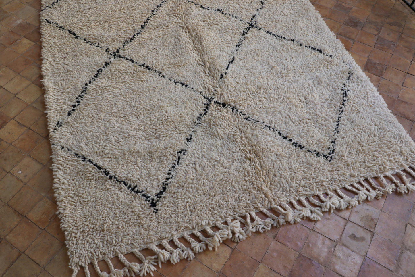 Beni Ourain Teppich 152x237 cm Rauten