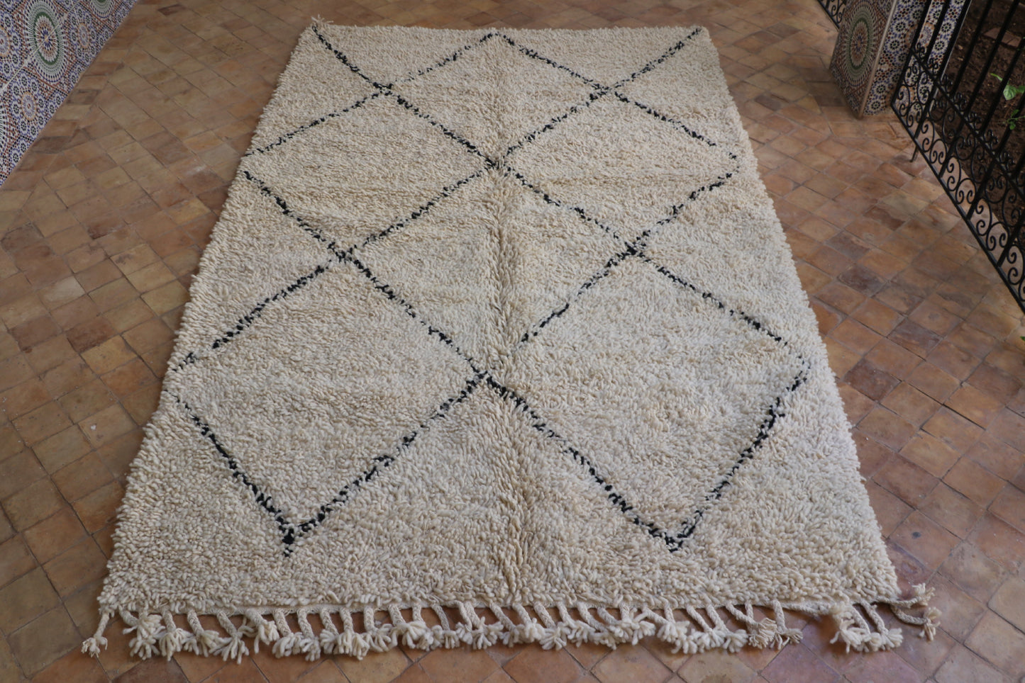 Beni Ourain Teppich 152x237 cm Rauten