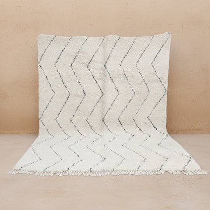 Beni Ourain Teppich Zickzack-Muster Wollteppich in Premium Qualität