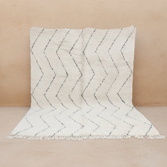 Beni Ourain Teppich Zickzack-Muster Wollteppich in Premium Qualität