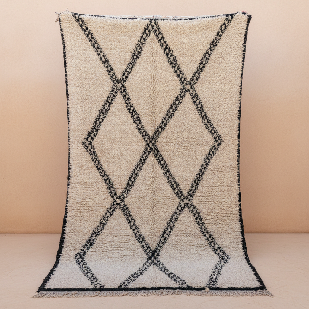 Beni Ourain Teppich 144x230 cm Vintage Muster