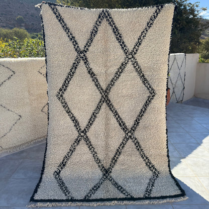 Detailreicher Beni Ourain komplexes, altes Muster