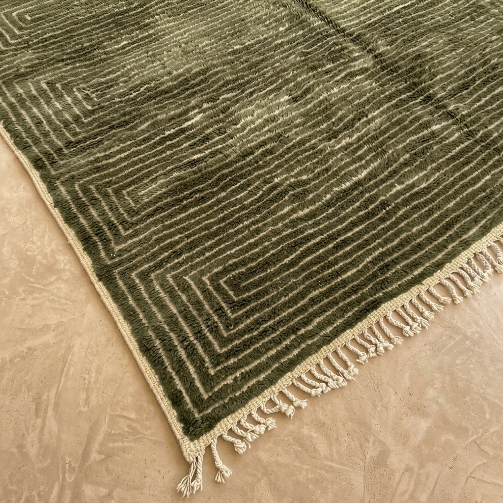 Beni Mrirt Teppich Olive ab 70x140 cm