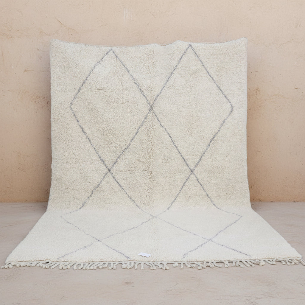 Beni Berber Beni Ourain Teppich mit hellgrauem Muster