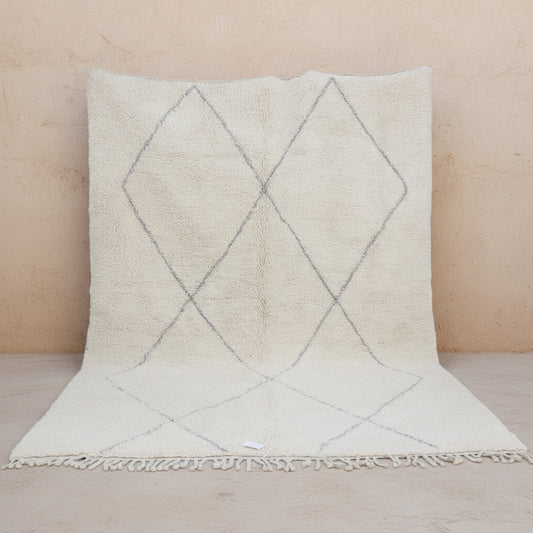 Beni Berber Beni Ourain Teppich mit hellgrauem Muster