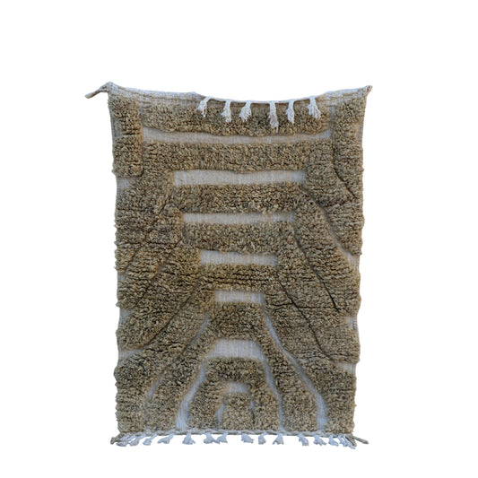 Boujaad Berber Teppich 92x131 cm graugrün