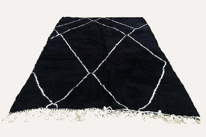 Beni Ourain diamond pattern black from 60x90 cm