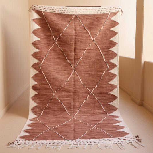 Zanafi kilim pink-black 79x118 in
