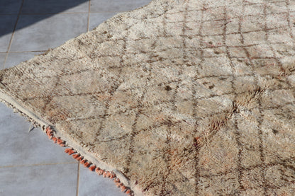 Vintage Beni Ourain Berberteppich 198x268 cm Rauten