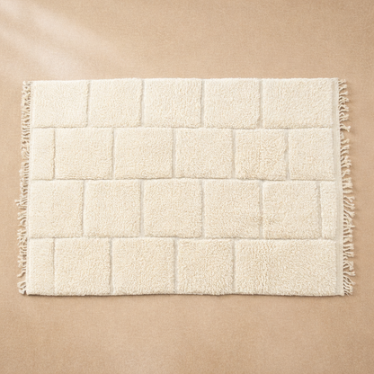 Cremefarbener Beni Ourain Teppich 172x223 cm