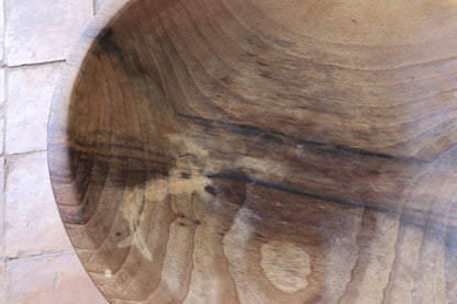 Alte rustikale Holzschale Walnussholz Ø 37cm