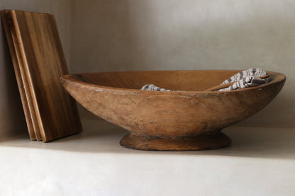 Alte rustikale Holzschale Walnussholz Ø 37cm