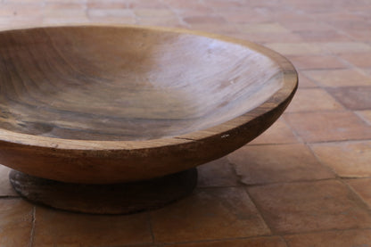 Alte rustikale Holzschale Walnussholz Ø 37cm