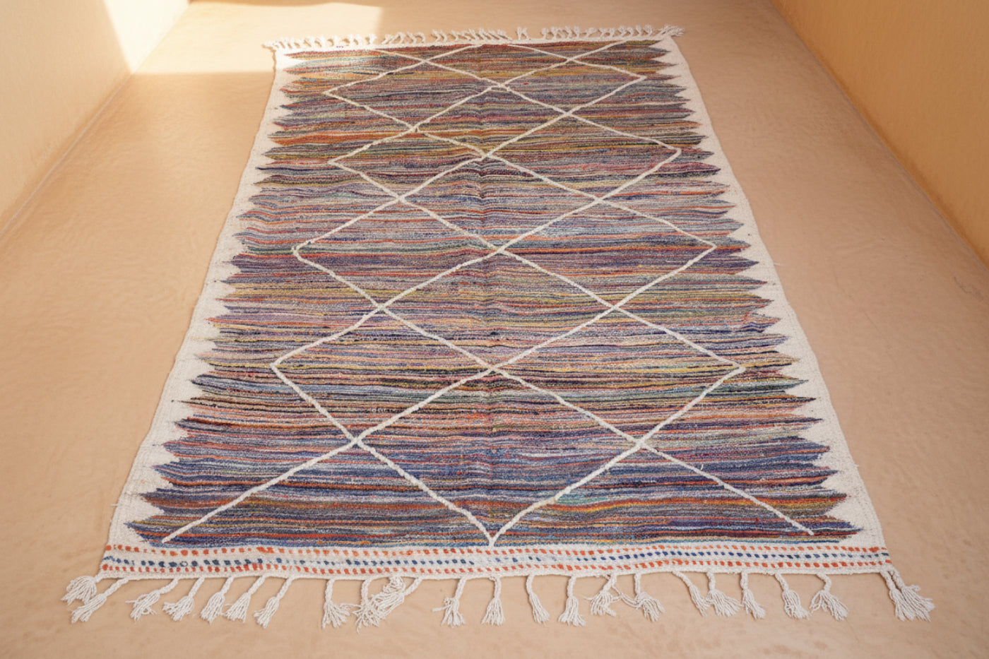 Boujaad Kelim Schurwolle Teppich 155x245 cm