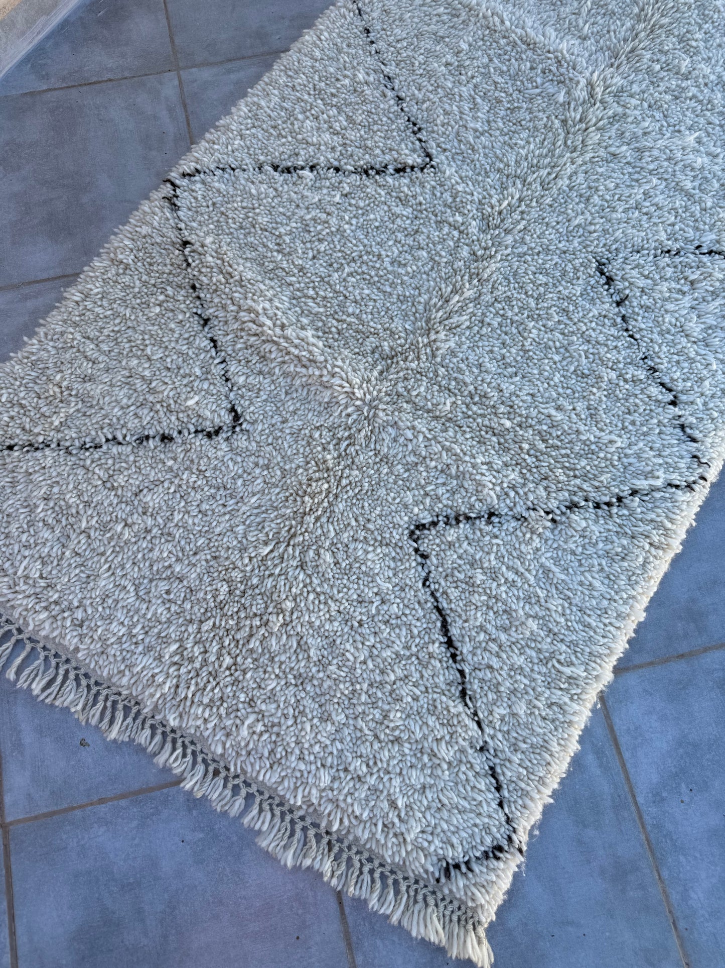 Beni Ourain Teppich schlicht 107x298 cm