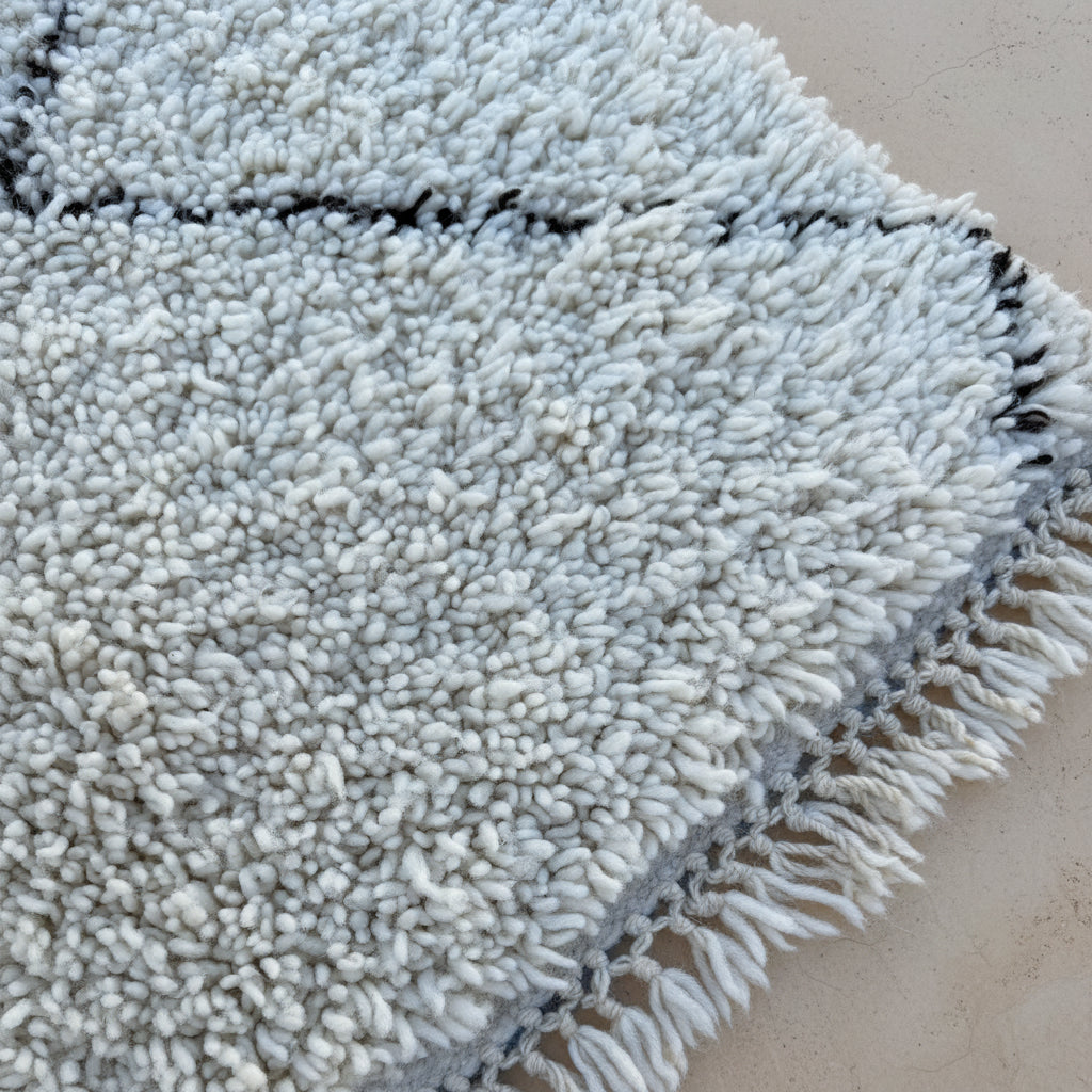 Beni Ourain Teppich schlicht 107x298 cm