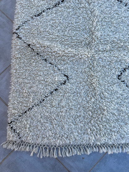 Beni Ourain Teppich schlicht 107x298 cm