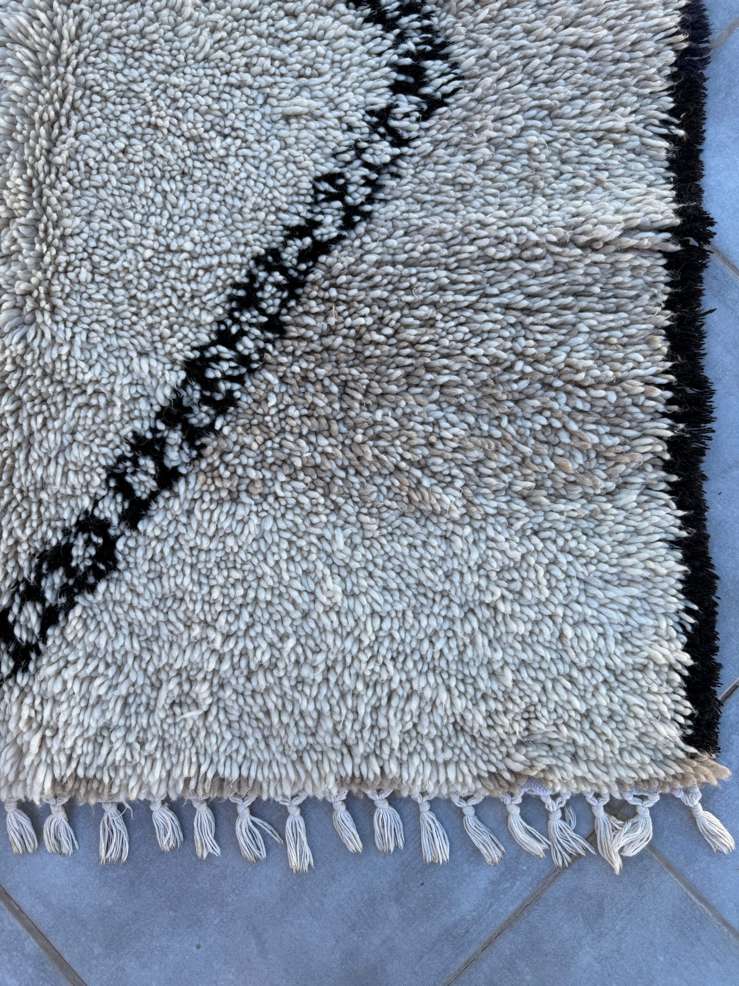 Beni Ourain Teppich Natural Wool 120x216 cm