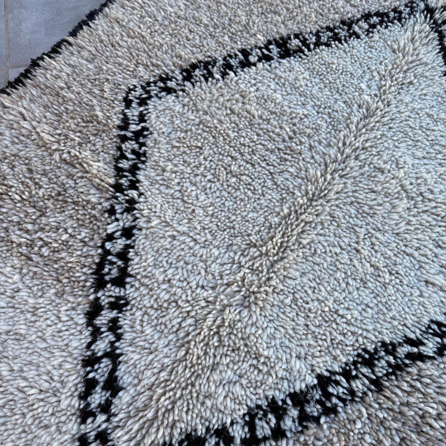 Beni Ourain Teppich Natural Wool 120x216 cm
