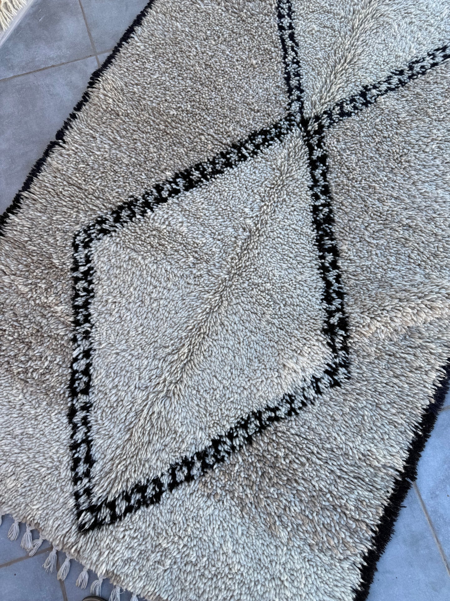 Beni Ourain Teppich Natural Wool 120x216 cm