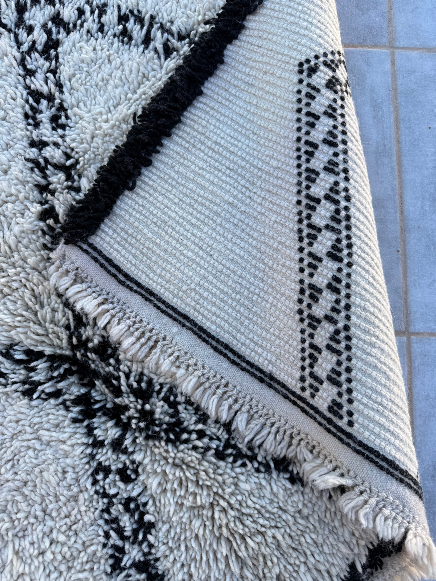 Beni Ourain Teppich 144x230 cm Vintage Muster