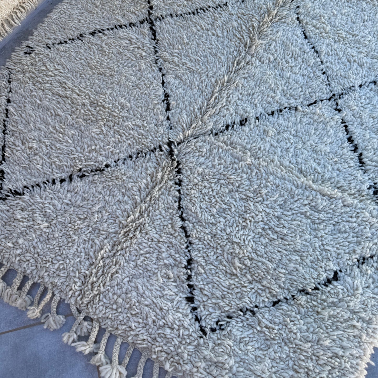 Beni Ourain Teppich 152x237 cm Rauten