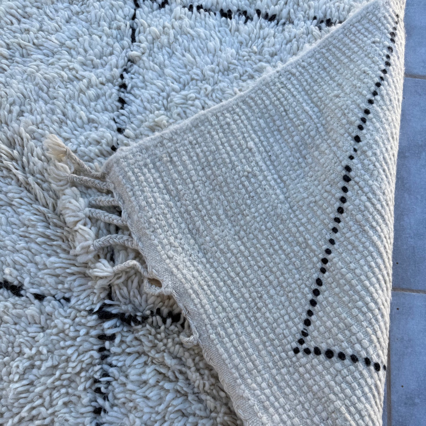 Beni Ourain Teppich 152x237 cm Rauten