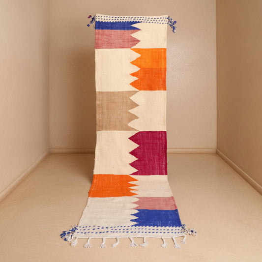 Zanafi kilim pink-black 79x118 in