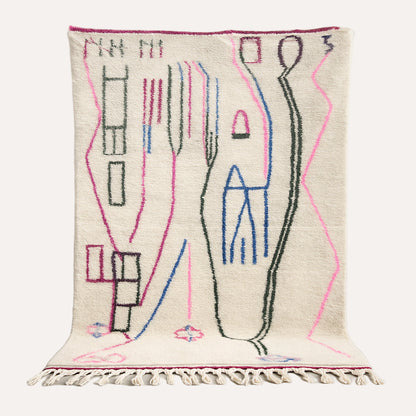 Beni Ourain diamond pattern black from 60x90 cm