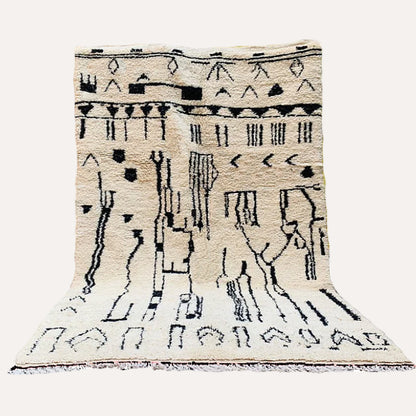 Beni Ourain diamond pattern black from 60x90 cm