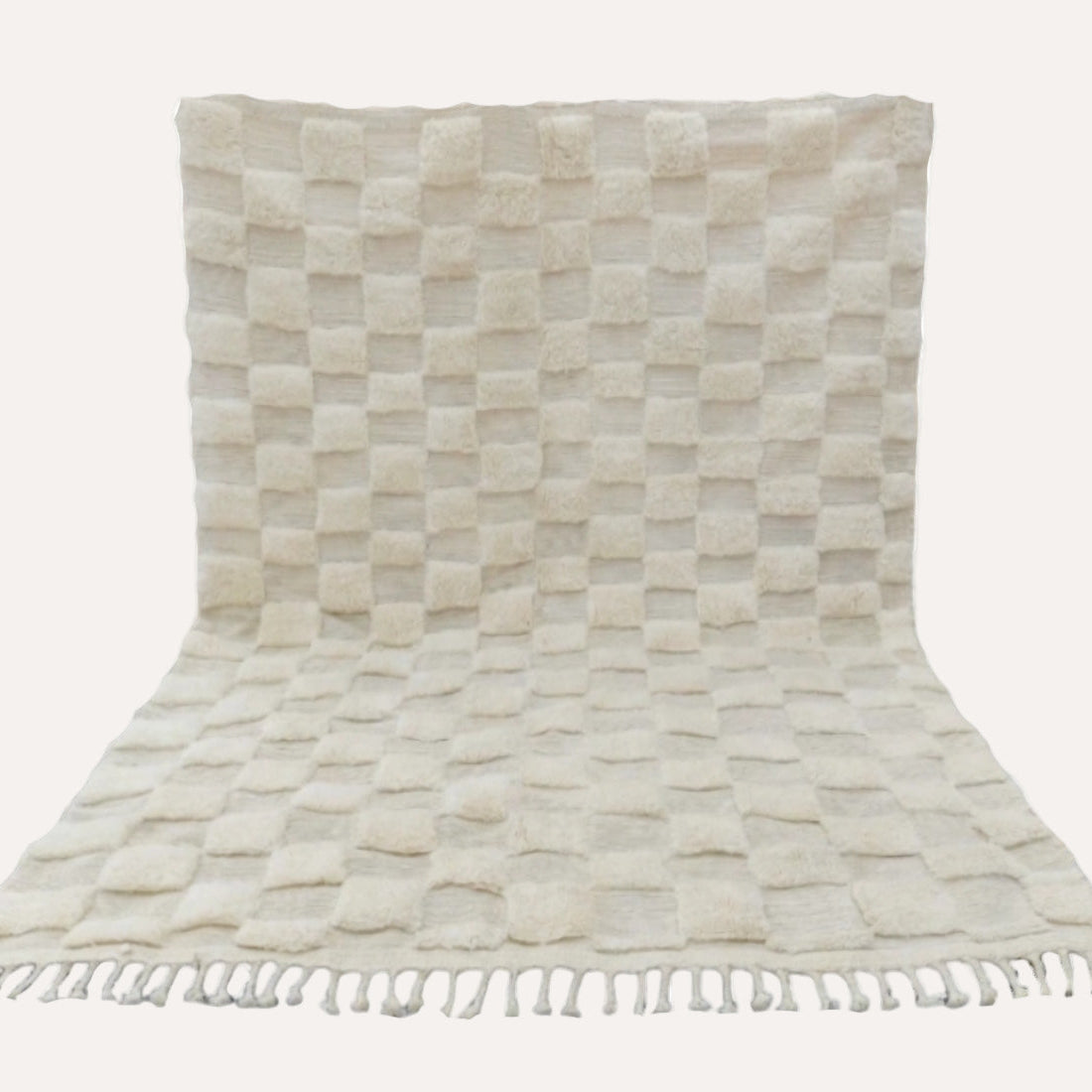 Schlichter mmarokkanischer Azilal Teppich mit Struktur