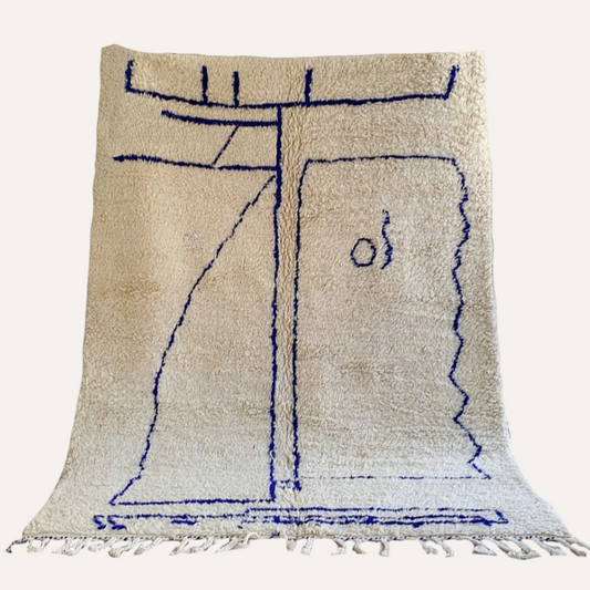 Beni Ourain diamond pattern black from 60x90 cm