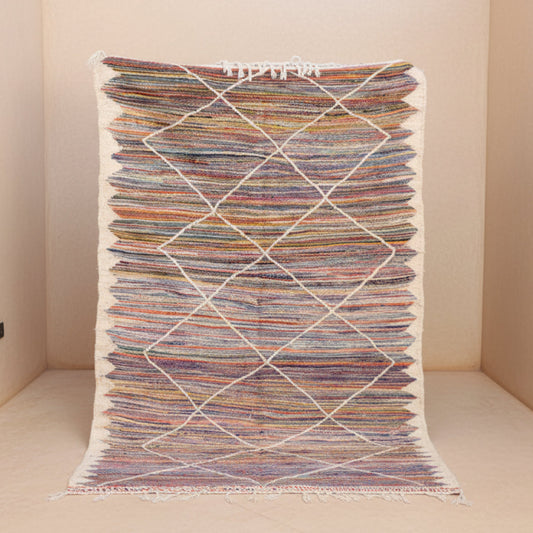 Zanafi kilim pink-black 79x118 in