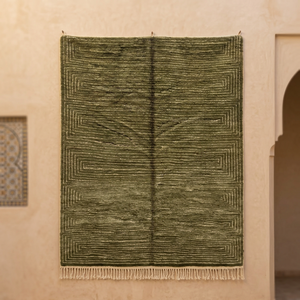 Beni Mrirt Teppich Olive ab 70x140 cm